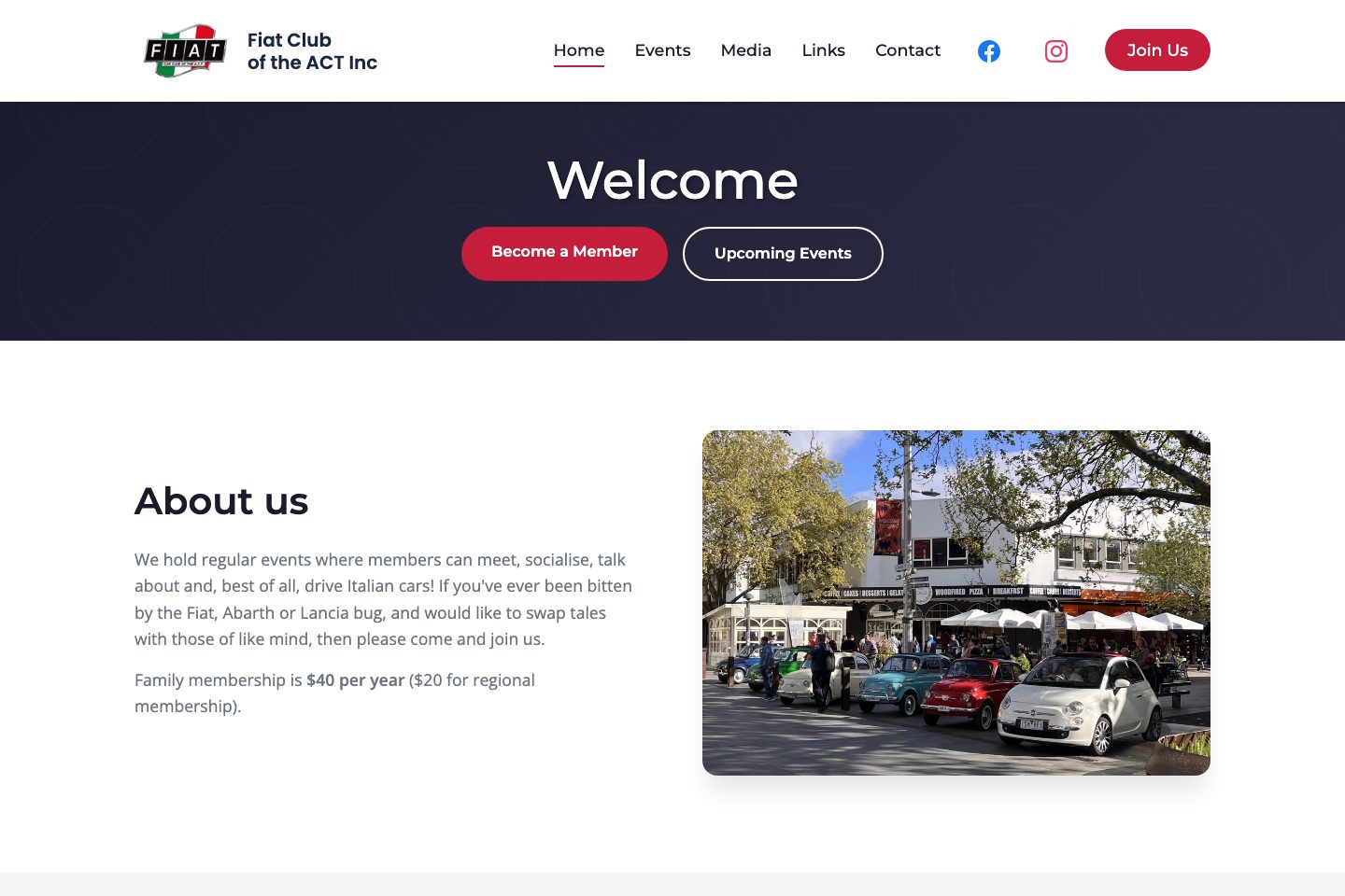 Screenshot of fiatclubact.org